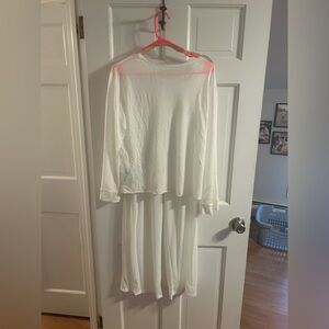 Sheer White Pajama Set